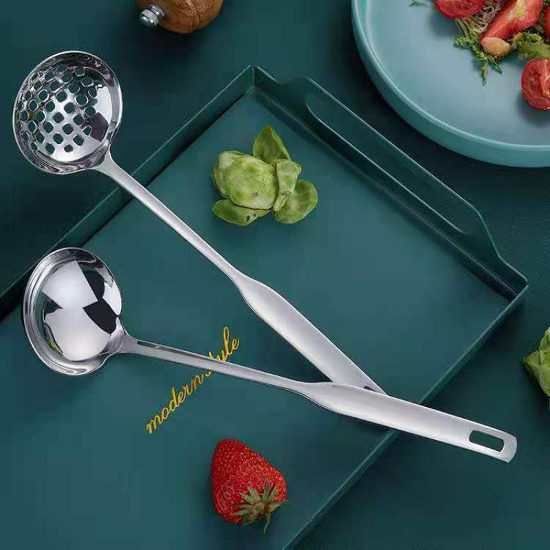 Stainless Steel Soup Ladle and Colander Holder Stand for Restaurants
