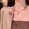 Imitation tiger's eye stone pendant, beaded necklace, personalized sweet and cool collarbone chain, women's high-end sense, retro American 