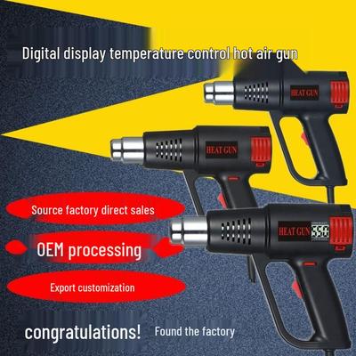 Digital Display Heat Gun for Temperature Control, Car Film Drying, and Plastic Welding