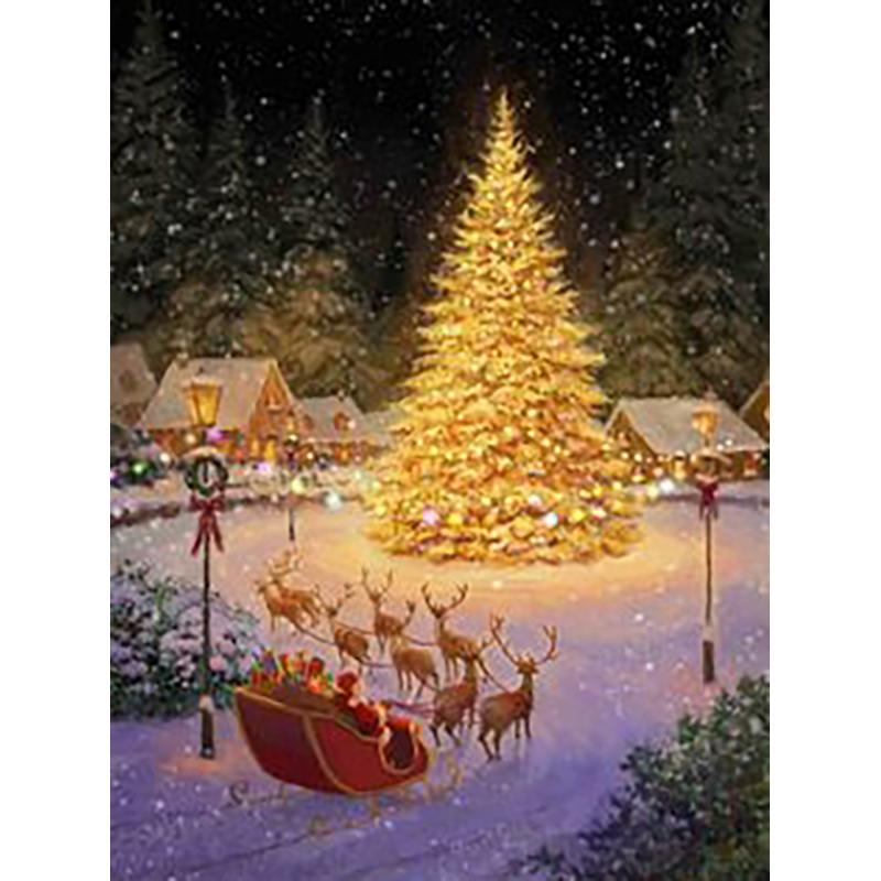 DIY Santa Claus 5D Diamond Painting Full Round Drill Cartoon Resin Wall Art Embroidery Craft Home Decor Handmade Christmas Gift