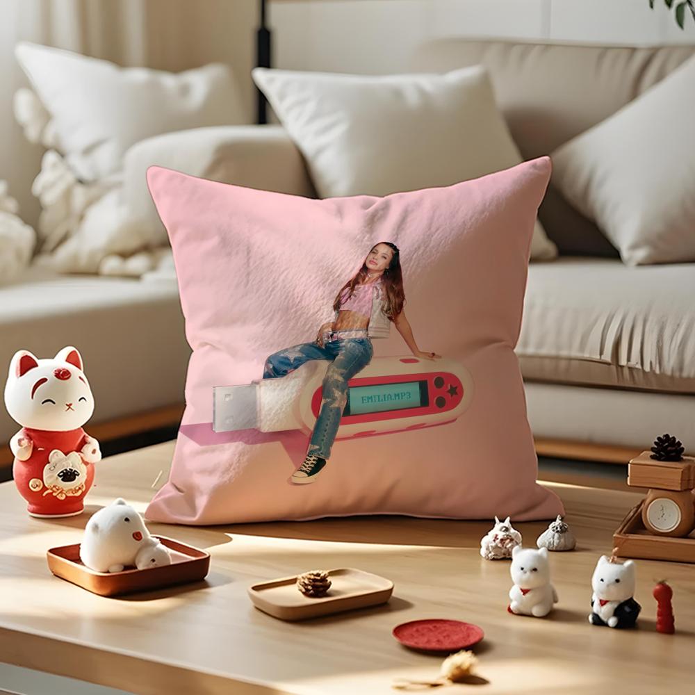 Singer EEmilia Mernes Cushion Cover Silky Short Plush Invisible Zipper Dustproof Sofa Pillow Case for Home Decor
