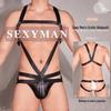 Men's Sexy Lingerie: 2023 Desire's Temptation High Elastic Hollow-Out Bodysuit for Sissy Erotik