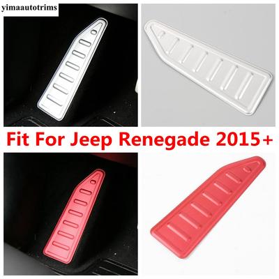 Pédale Repose-Pied Gauche de Voiture Repose-Pied Panneau Antidérapant Couvercle de Protection Garniture Pour Jeep Renegade 2015 - Accessoires Rouge Argent