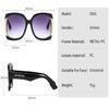 New Fashion Square Big Frame Personality Europe And The United States Show Light Luxury Sunglasses Ins Sunglasses