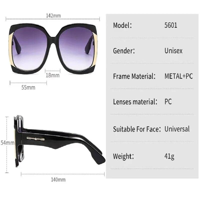 New Fashion Square Big Frame Personality Europe And The United States Show Light Luxury Sunglasses Ins Sunglasses