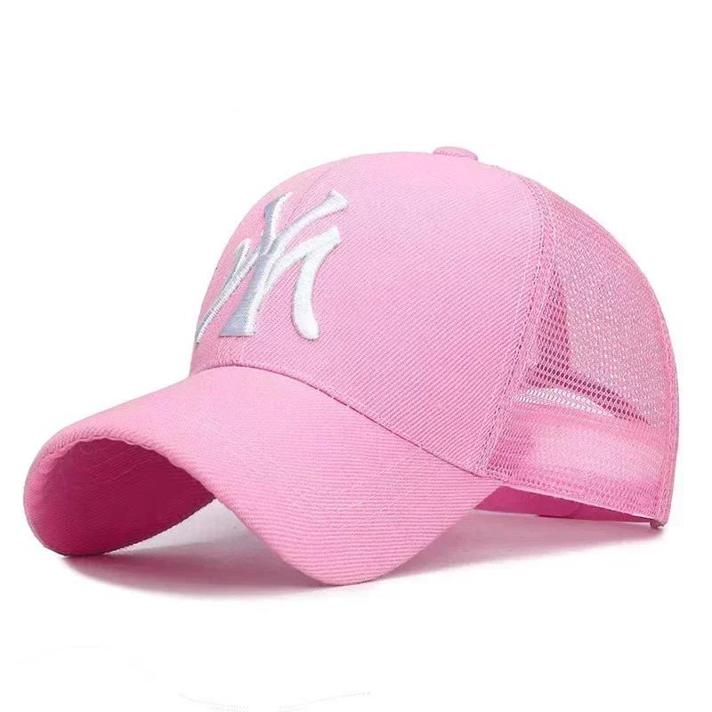 Hat Summer Embroidery Letters Breathable Duck Tongue Cap Female Sports Sun Hat Male Casual Outdoor Mesh Baseball Cap