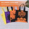 6Pcs Nonwoven Fabric Pumpkin Pattern Handbag Portable Trick or Treat Pouch  Birthday