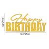 5/10pcs Gold Acrylic Happy Birthday Cake Toppers Side Cake Decoration for Kids Adults Birthday Cake Dessert DIY Decor Supplies