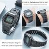 for Casio G-Shock Mod Kit DW5600 GW-B5600 GA2100 GMWB5000 | Titanium/Stainless Steel Metal Case & Strap | Hammer Pattern Bezel