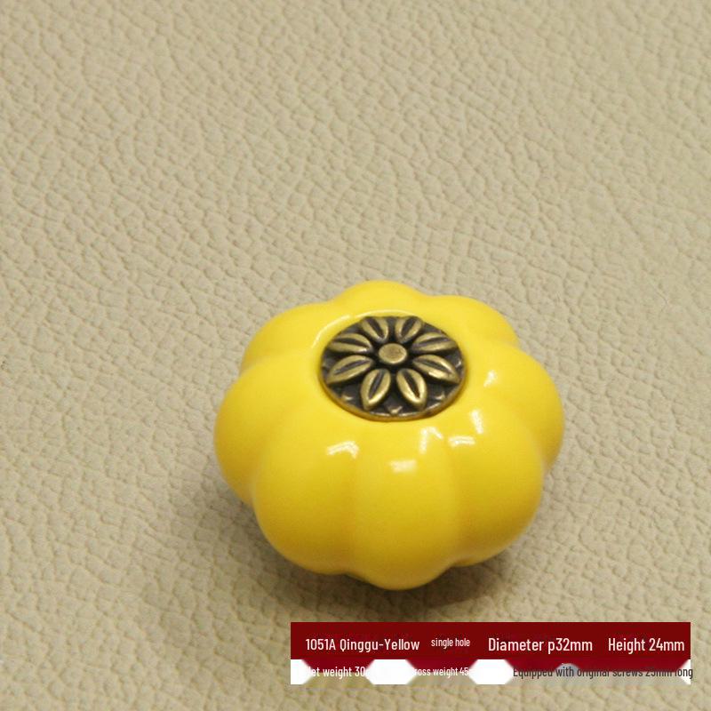 Χρωματιστές Κεραμικές Λαβές Κολοκύθας για Μοντέρνα Κινέζικα Ντουλάπια και Συρτάρια