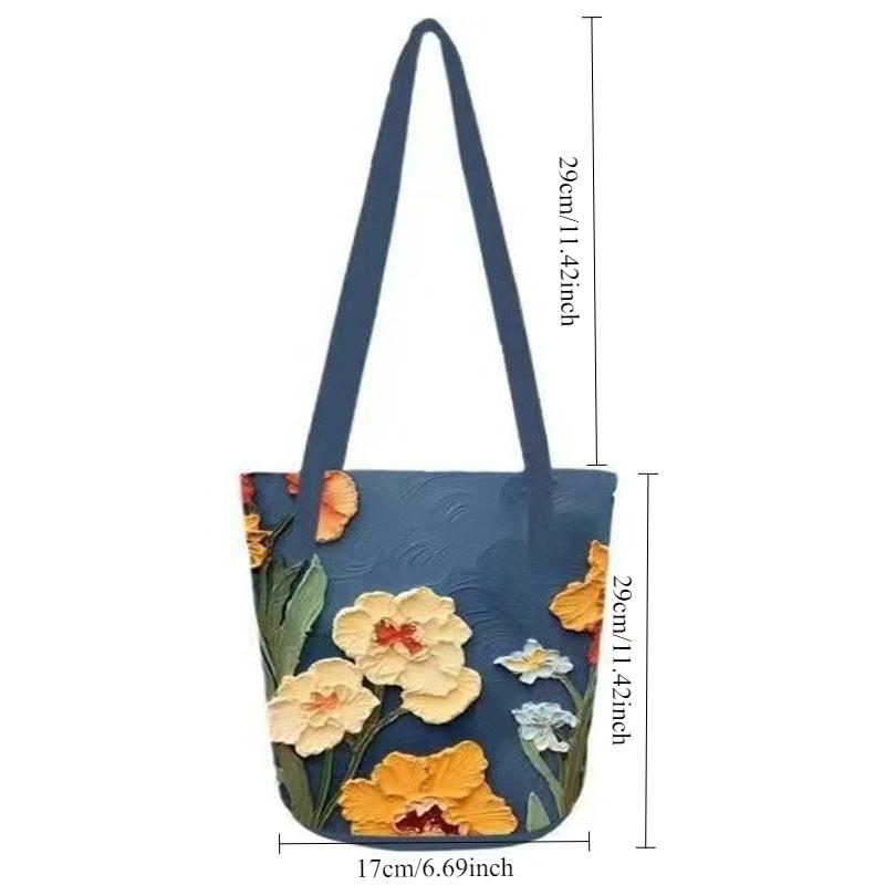 Large Capacity Fashiable Printed Canvas Bags, Unisex, College Style Casual Versatile Shoulder Bag, Suitable for Commuting