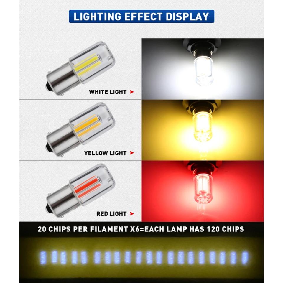 1pcs 6 Filament Super Bright Led 1156 X1 BA15S P21W Car Reverse Light Brake Bulb Lamp 12V Drop Shipping Supported