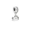 925 Silver Love Footprints Bead Double Pendant Charm for DIY Bracelet Jewelry Making Gift for Boy Girl Friend
