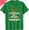 Armor of God Jesus Christ Believer Bible Christian Faith T-Shirt Vintage Classic Fashion Streetwear Men Clothing 100% Cotton