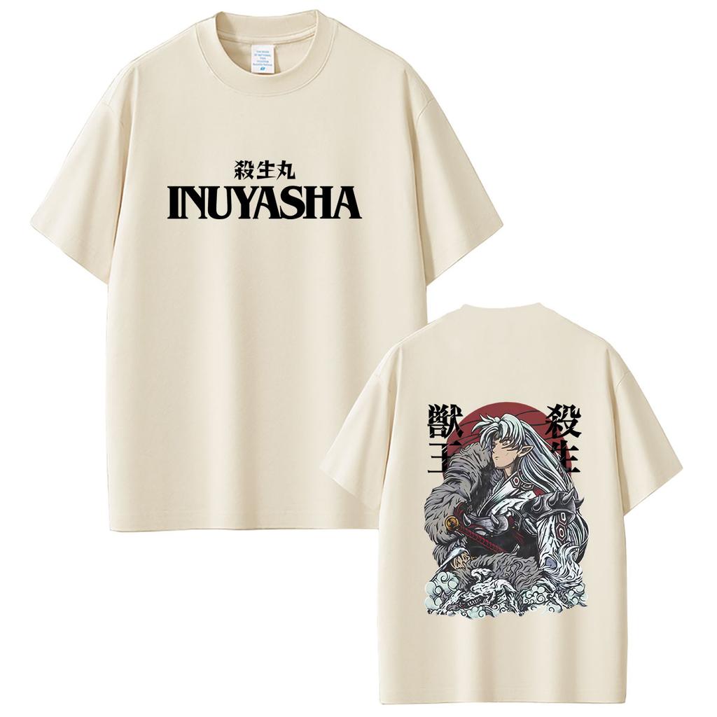 Anime Inuyasha Sesshoumaru Graphic T-shirt Male High Quality Soft Cooton T Shirts Unisex Women Clothing Unisexga Vintage Streetwear