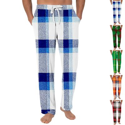 Stripe Pajama Pants Sleepwear Casual Drawstring Elastic Waist Pants Comfy Straight Yoga Loose Trousers
