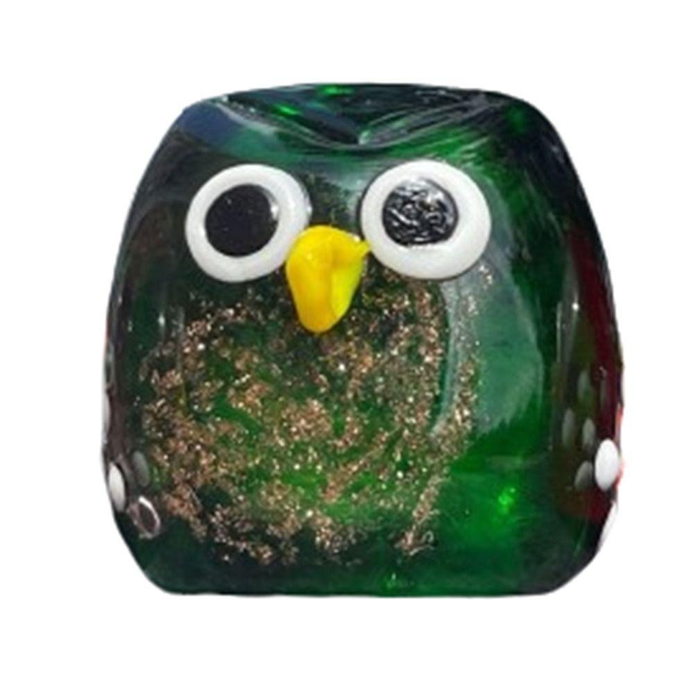 Exquisite Cute Small Owl Ornaments Table Decor Animal Owl Crafts Glass Sculpture Owl Figurines Desktop