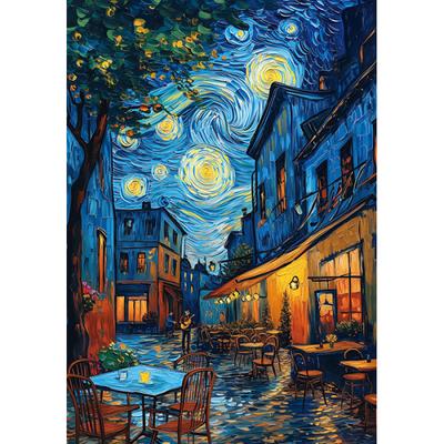Van Gogh Cafe Terrace Jigsaw Puzzle Famous Scenery 1000 Pieces, Popular Korean Puzzle