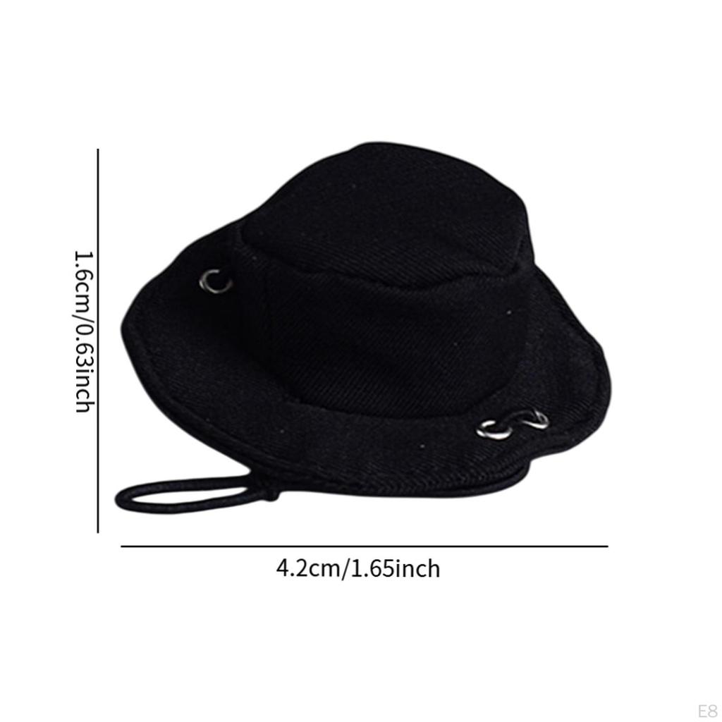 1/12 Mini Cowboy Hat Action Figure Props Model Doll Toy Western Decorative