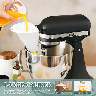 Mehltrichter für Küchenmaschine Mehltrichter Aufsatz für Standmixer für Eier und Mehl Geleitete Befüllung passt für 4,5–5 Quart Kippkopf-Standmixer