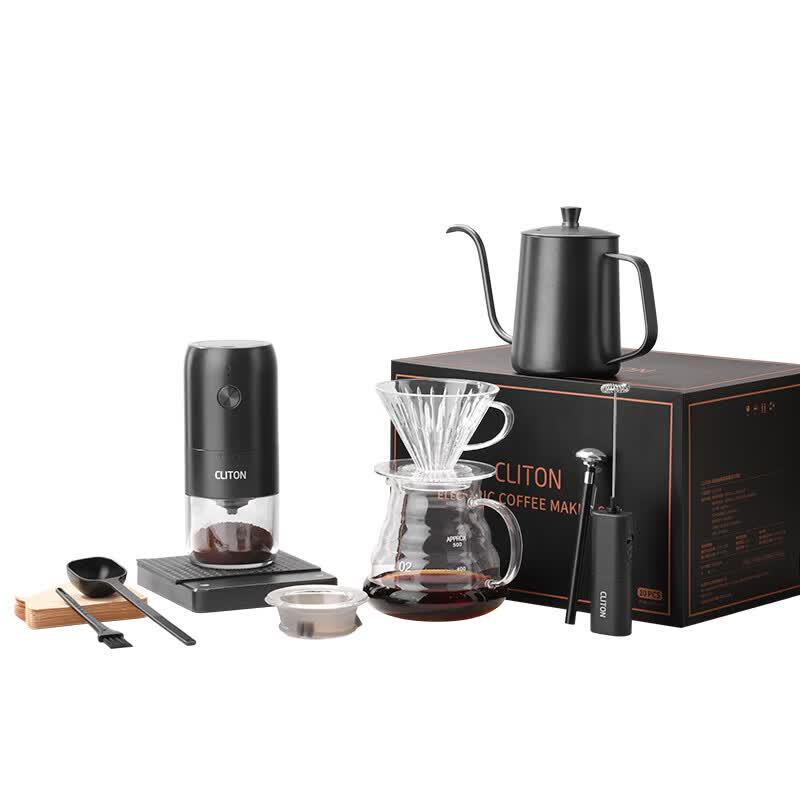 CLITON Hand Coffee Grinder and Pour-Over Set