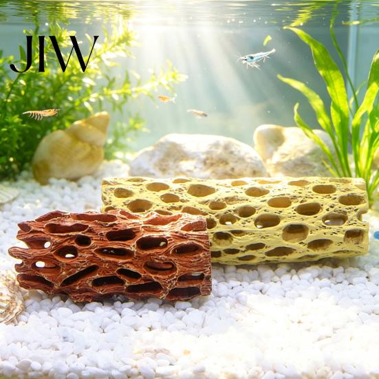 Fish Tank Hideout for Betta Aquarium Shrimp Cave, Artificial Tree Trunk Hide, Safe Cave Hideout, Realistic Hiding And Resting Easy Clean