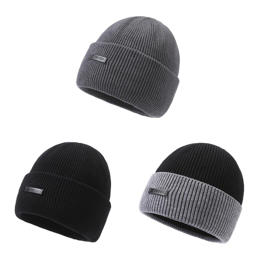 Knitted Hat With Embroidered Letters For Winter Outdoor Cycling And Cold Weather Comfort