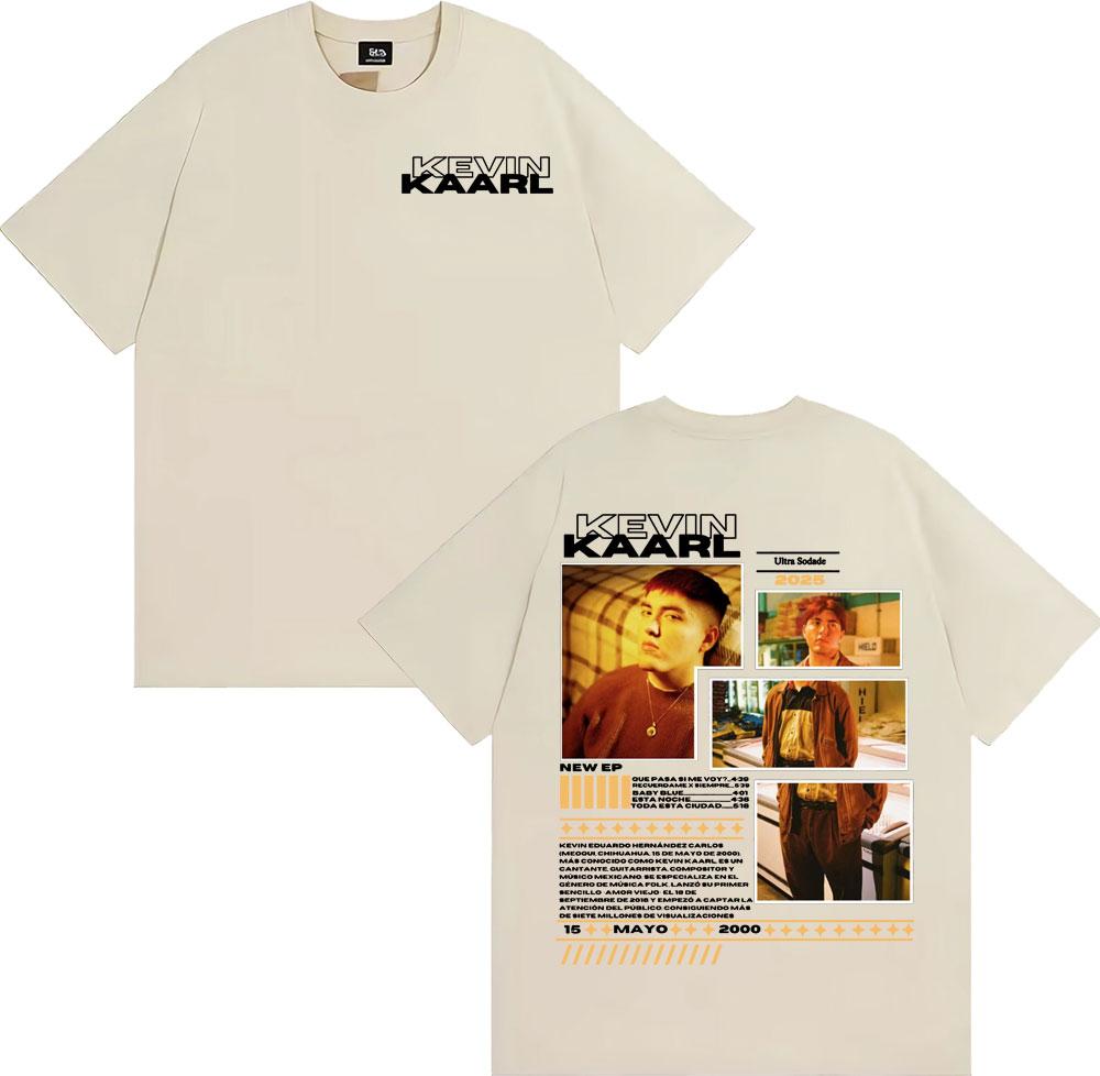 2025 Summer Rapper Kevin Kaarl Ultra Sodade Tour Graphic Tshirt Mens Fashion Casual Cotton Tshirt Retro 1990s Loose Tshirt