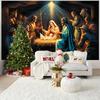 2D Holy Family Stable Backdrop for Christmas & Religious Studio Shoots
