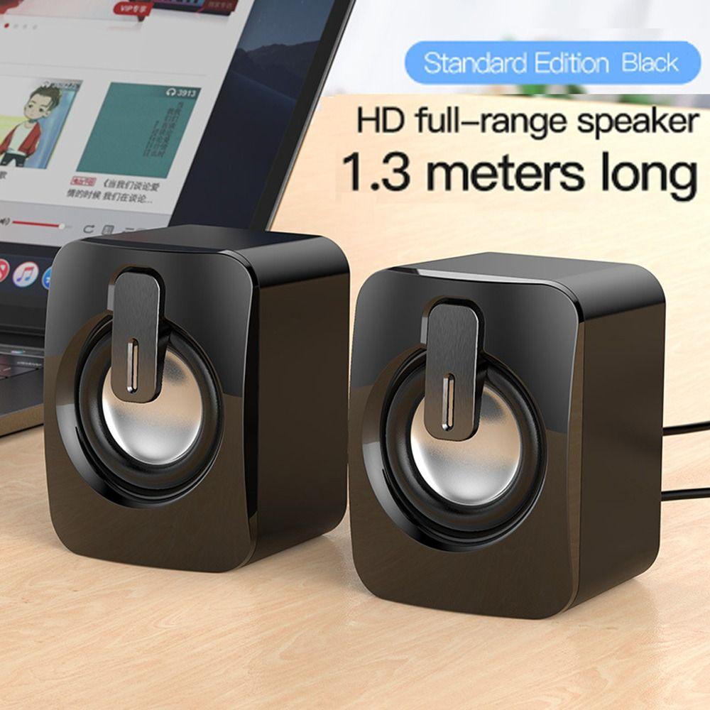 Loudspeaker USB Wired Speakers HIFI Stereo Computer Speaker with Light Durable   Music Player