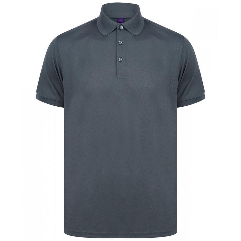 Henbury Herr Polo i Återvunnen Polyester