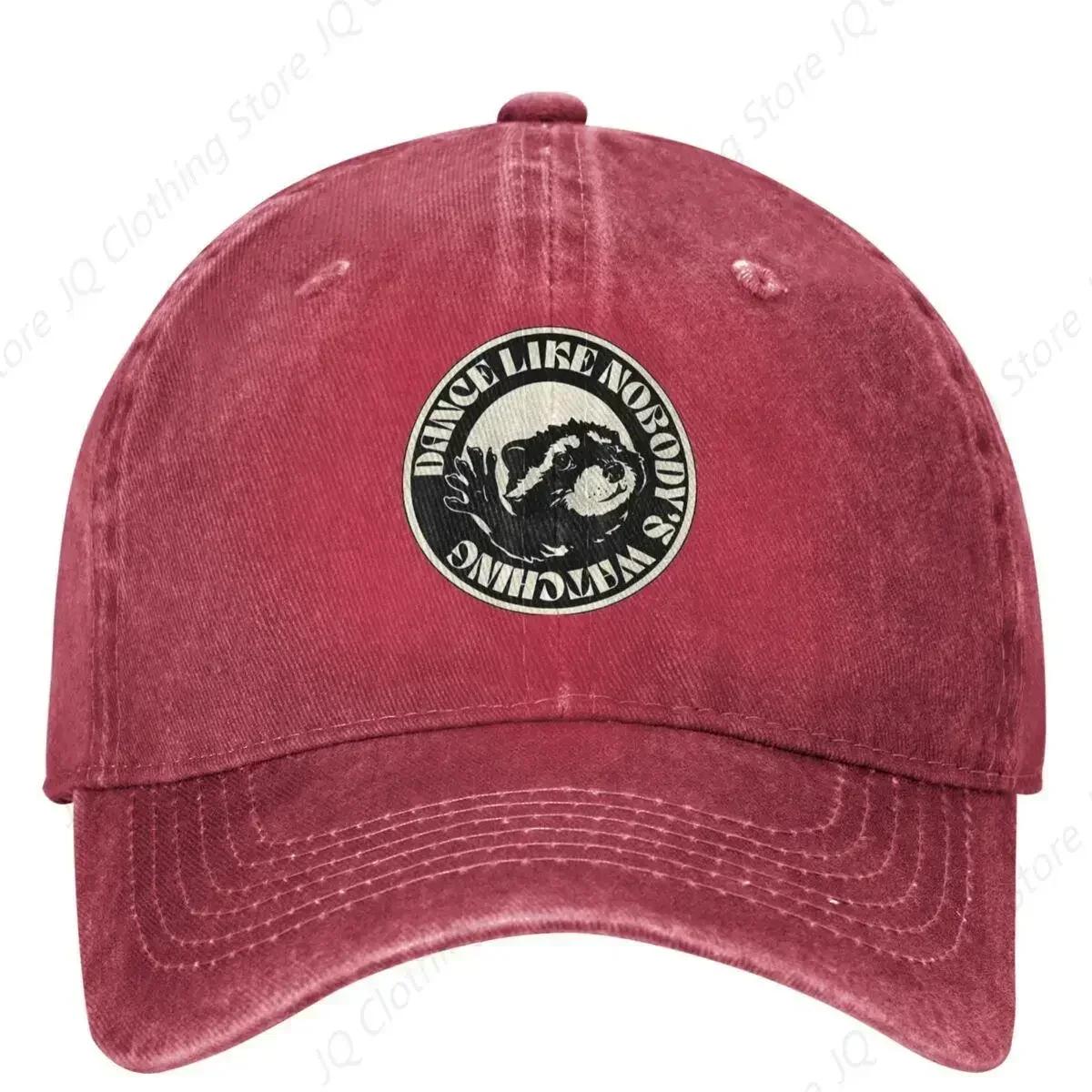 

Funny Raccoon Dance Casual Baseball Cap Spring Cute Baby Raccoon Trucker Hat Breathable Tennis Skate Hip Hop Hats Baseball Caps Adjustable