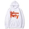 Halloween Letter Autumn Winter Fleece Hoodie Street Fashion Harajuku Pullover Men's and Women's Casual Long Sleeved Warm Hoodie