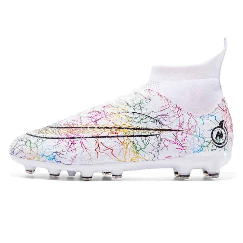 Nouvelles Chaussures de Football pour Hommes Terrain Professionnel Chaussures de Football Society Crampons Garçons Entraînement Herbe Unisexe Haute Qualité Chaussure de Football pour Enfants 36