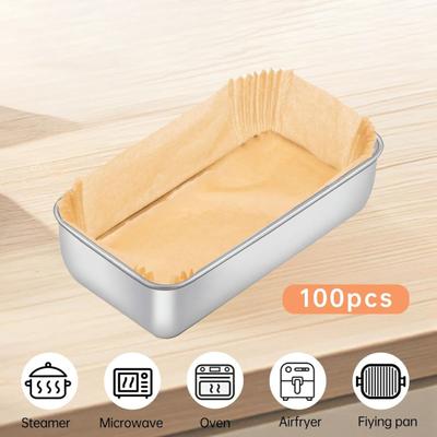 100Pcs Bread Loaf Pan Liners 9x5 Inch Non-Stick Parchment Paper Disposable Baking Paper Liners for Baking Bread Toast Cakes