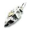 [Silver One] Sa Kokopelli Gold Metal Arrowhead Top, Sterling Silver 925 Pendant Top, Men's (charm)