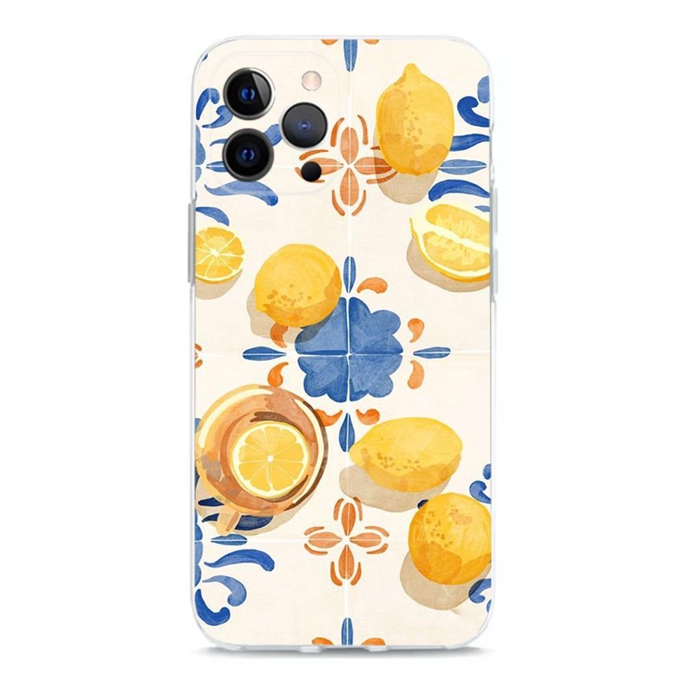 Fruit Mediterranean Lemon Phone Case For iPhone 15,14,13,12,11 Plus,Pro,Max,XR,XS,X,7,8 Plus,SE,Mini Transparent Shell