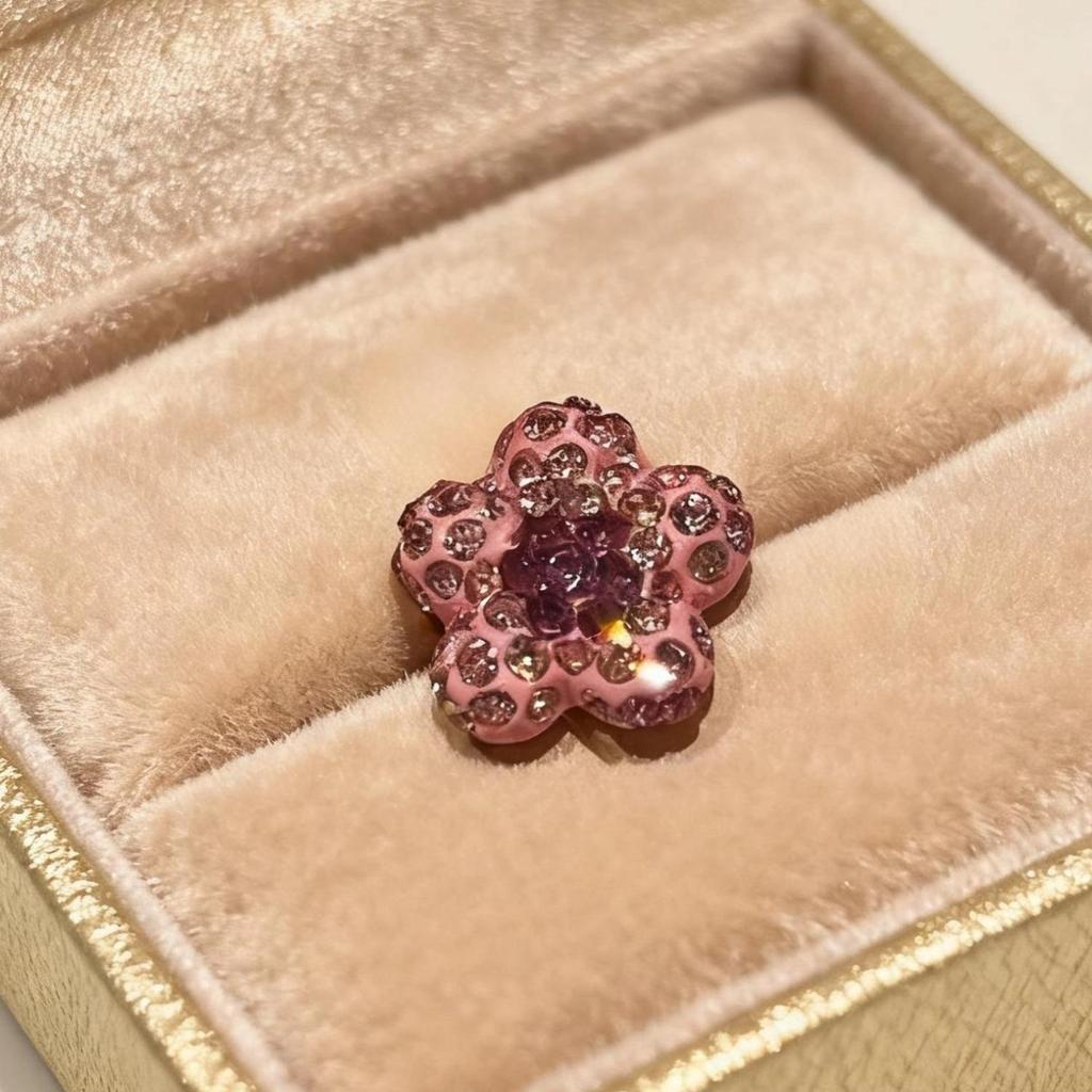 Pink Diamond-Set Titanium Spiral Conch Cartilage Earrings for Women