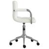 Office Chair Swivel White Faux Leather