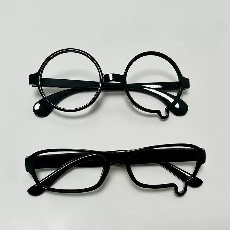 1/2Pcs Japanese Teardrop Cosplay Glasses Frame Women Men New Black Large Round Frame Lensless Costume Cosplay Eyewears Frame