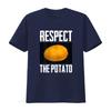 Respect The Potato Funny Root Vegetable Potatoes T Shirt vintage Washed Slightly Top For Everyday Wear graphic fashion Unisex