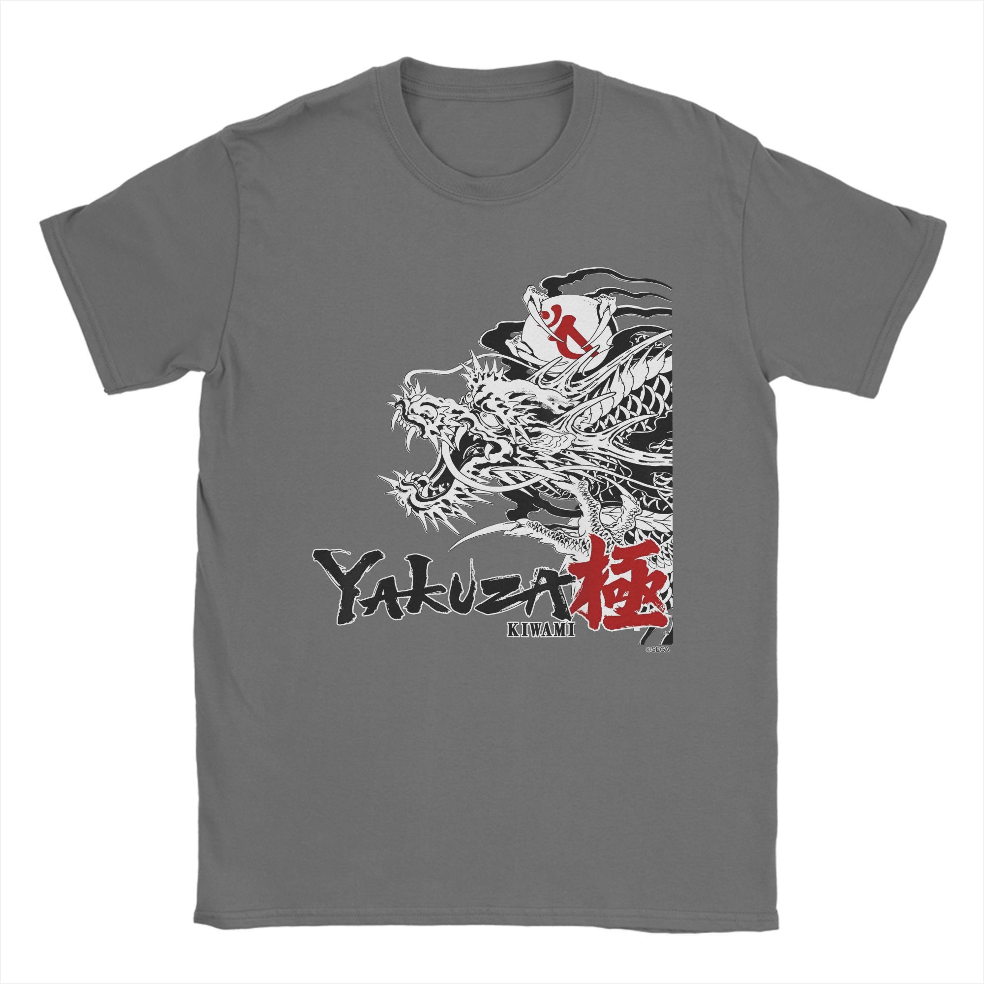 

Футболка Like a Dragon & Yakuza Kiwami для мужчин, из чистого хлопка, винтажная, футболка с японской игрой, одежда с коротким рукавом, больших размеров 4XL