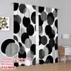 2 szt., druk płaski 2D Kreatywne zasłony Czarne i białe koła Wszechstronne 100% poliester (bez pręta) Wszechstronne Do Wszystkiego