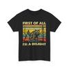 Retro First Of All I'm A Delight Funny Angry Raccoon Animal Shirt