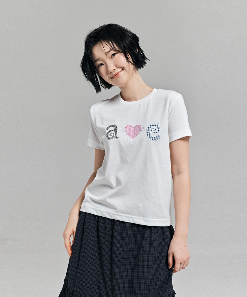 AWESOME STUDIO Kitsch Patchwork T-Shirt White