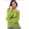 European-American Thin Round Neck Bell Sleeve Knitted See-through T-shirt (Spring/Summer 2025 Collection)