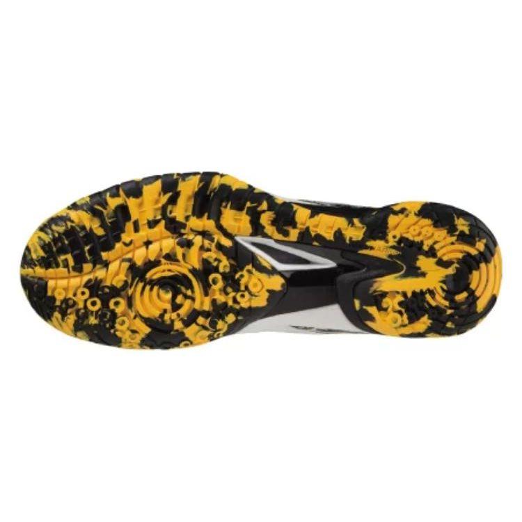 Mizuno Wave Fang Zero Chaussures de Badminton Confortables pour le Quotidien Amorti Durable Coupe Basse Chaussures Unisexe Blanc Noir Jaune 71GA219000