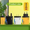 240W Dual USB + PD Fast Charger with Light, Multi-Port, US/EU Plug, for Smartphones