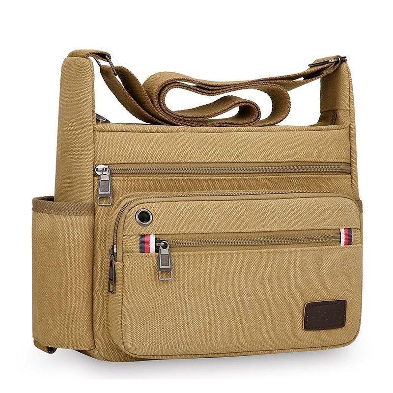 New Tool Kit Industrial Work Bag Wear-resistant Construction Site Shoulder Bag Messenger Bag Large-capacity Multi-Compartment Travel Bag Canvas Bag