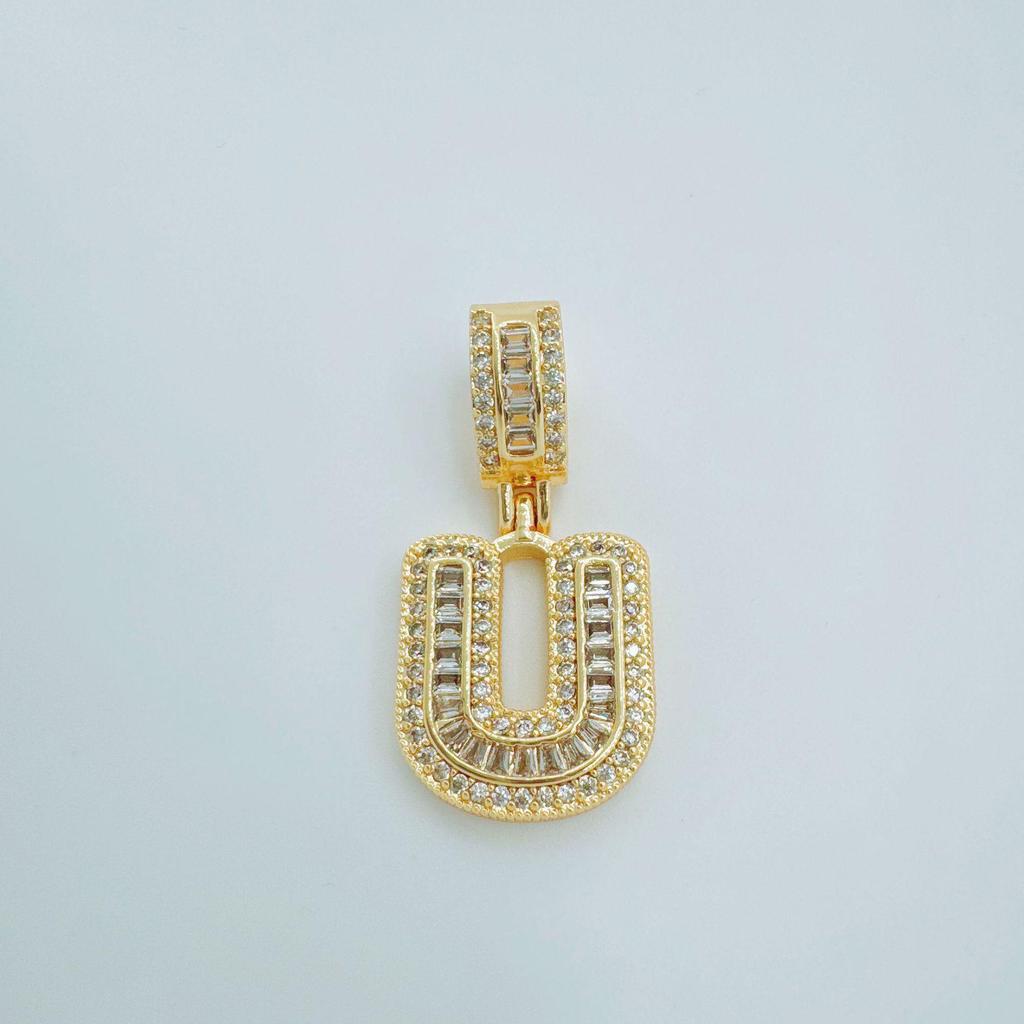 European Rock Candy Necklace: 26-Letter Pendant, Hip Hop Fashion Jewelry Accessories